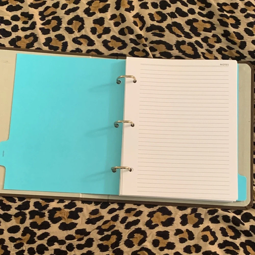 Kate Spade Turquoise Binder with Cream Interior
